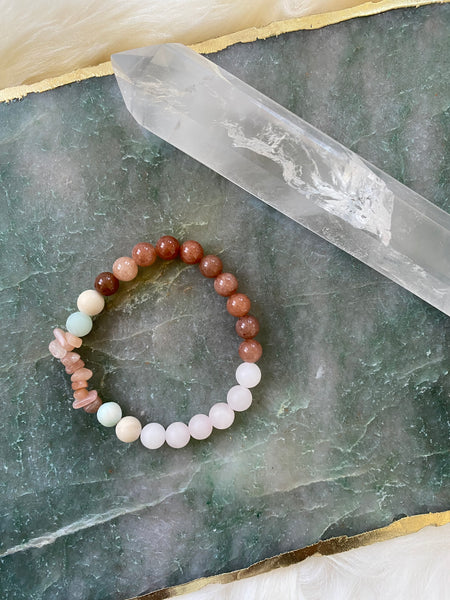 Custom Crystal and Stone Bracelet