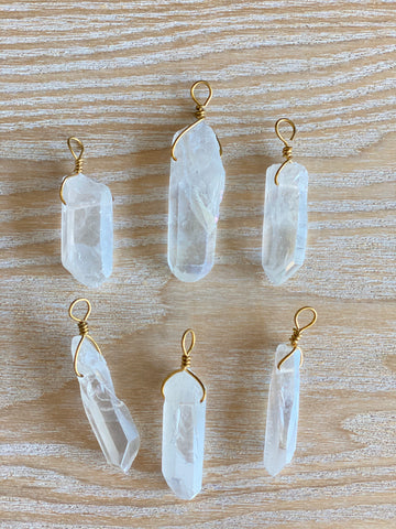 Clear Quartz Necklace Pendant