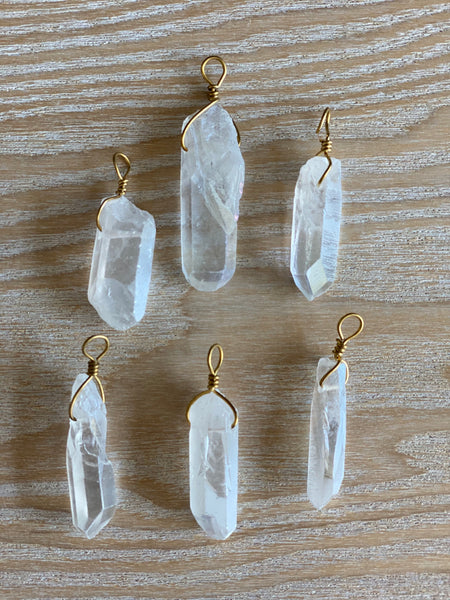 Clear Quartz Necklace Pendant